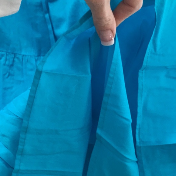 LILLY PULITZER TURQUOISE COTTON MAXI LINED SKIRT - Picture 4 of 5